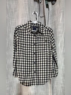 RALPH LAUREN BLACK CHECK BOYS YOUTH BUTTON DOWN SIZE 5 EUC